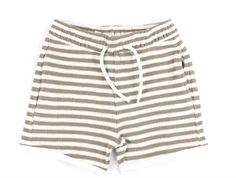 Lil Atelier mocha meringue/coconut milk stribede shorts